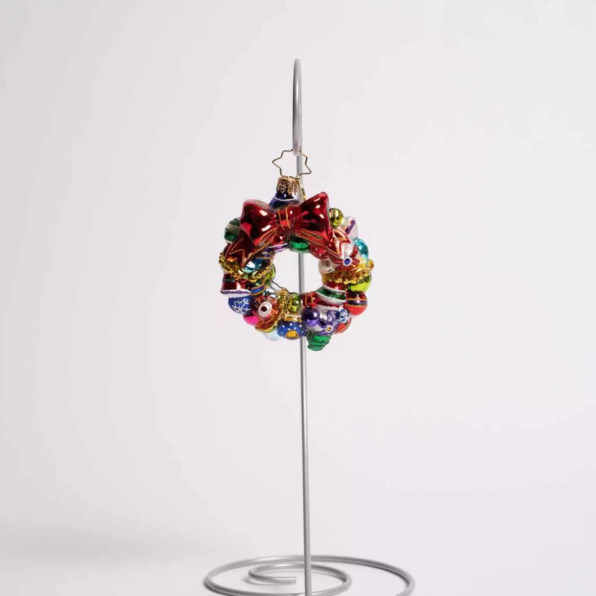 Christmas Place Joyful Wreath Glass Gem Ornament New