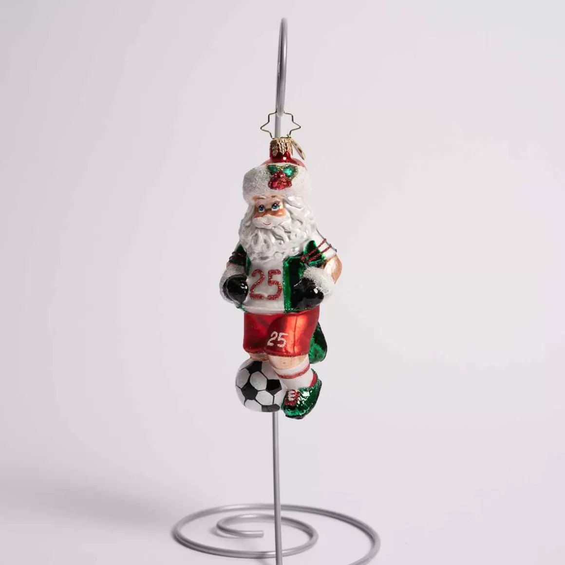 Christmas Place Kick It Like Kringle Glass Ornament Fashion