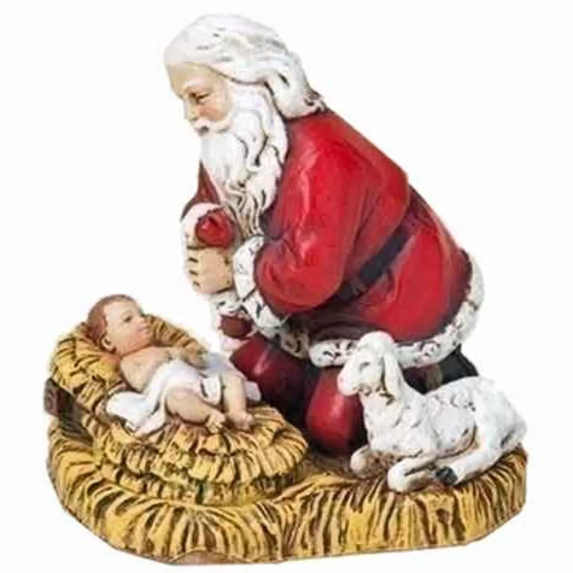 Christmas Place Kneeling Santa Ornament Clearance