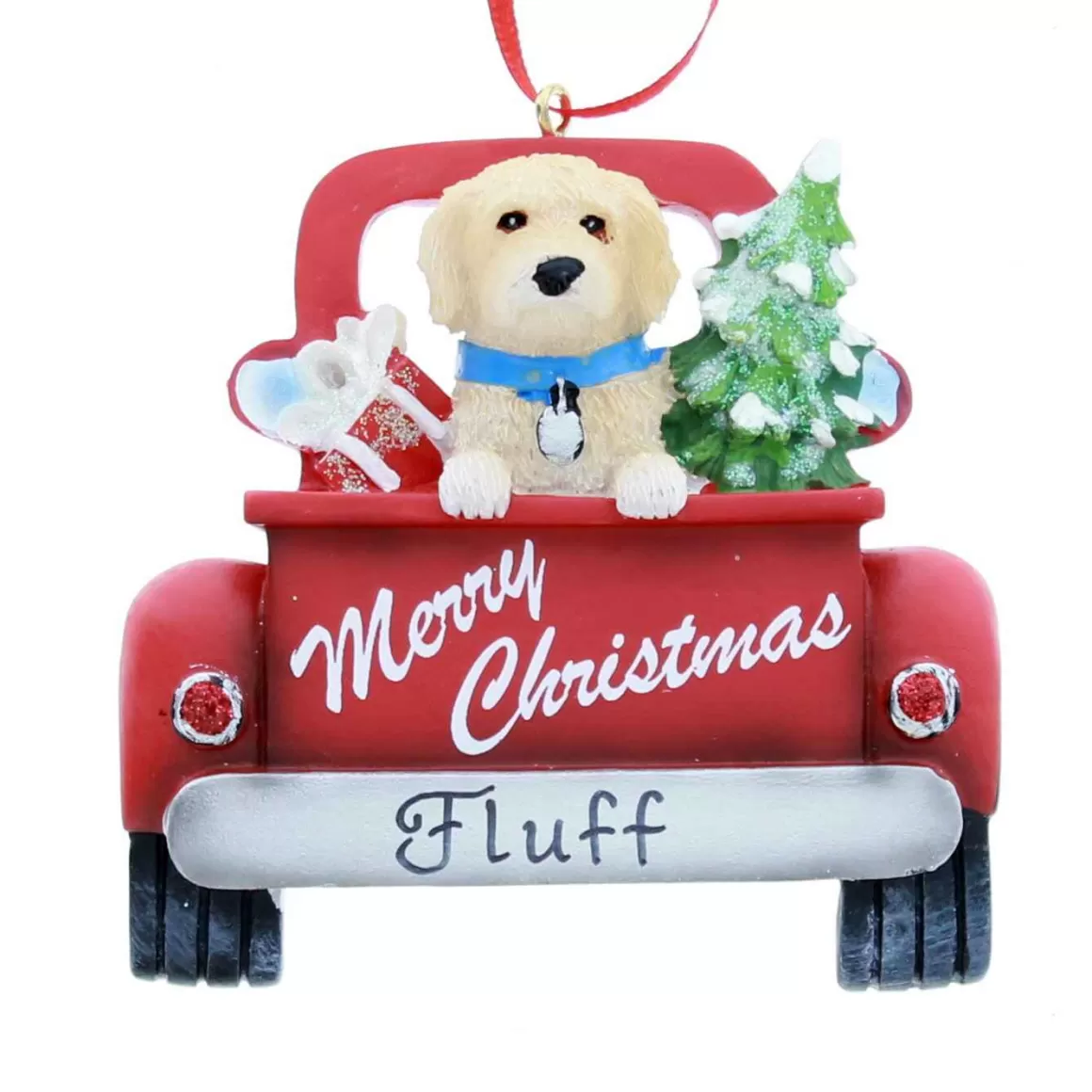 Christmas Place Labradoodle In Back Of Truck Ornament Cheap