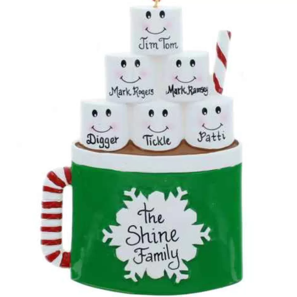 Christmas Place Marshmallow Mug Family Of 6 New