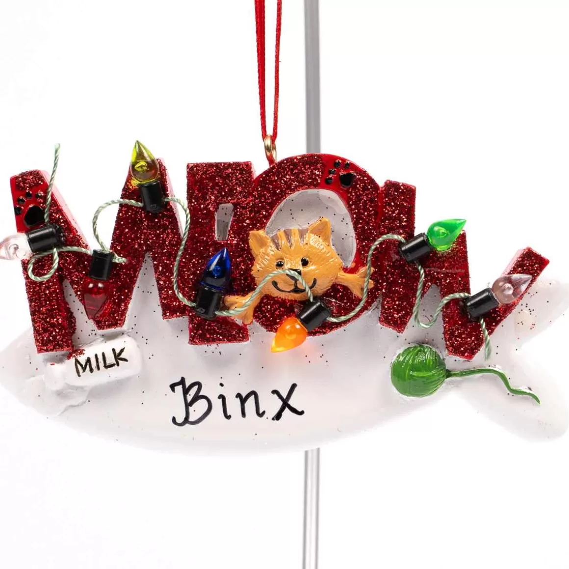 Christmas Place Meow Cat Ornament Cheap