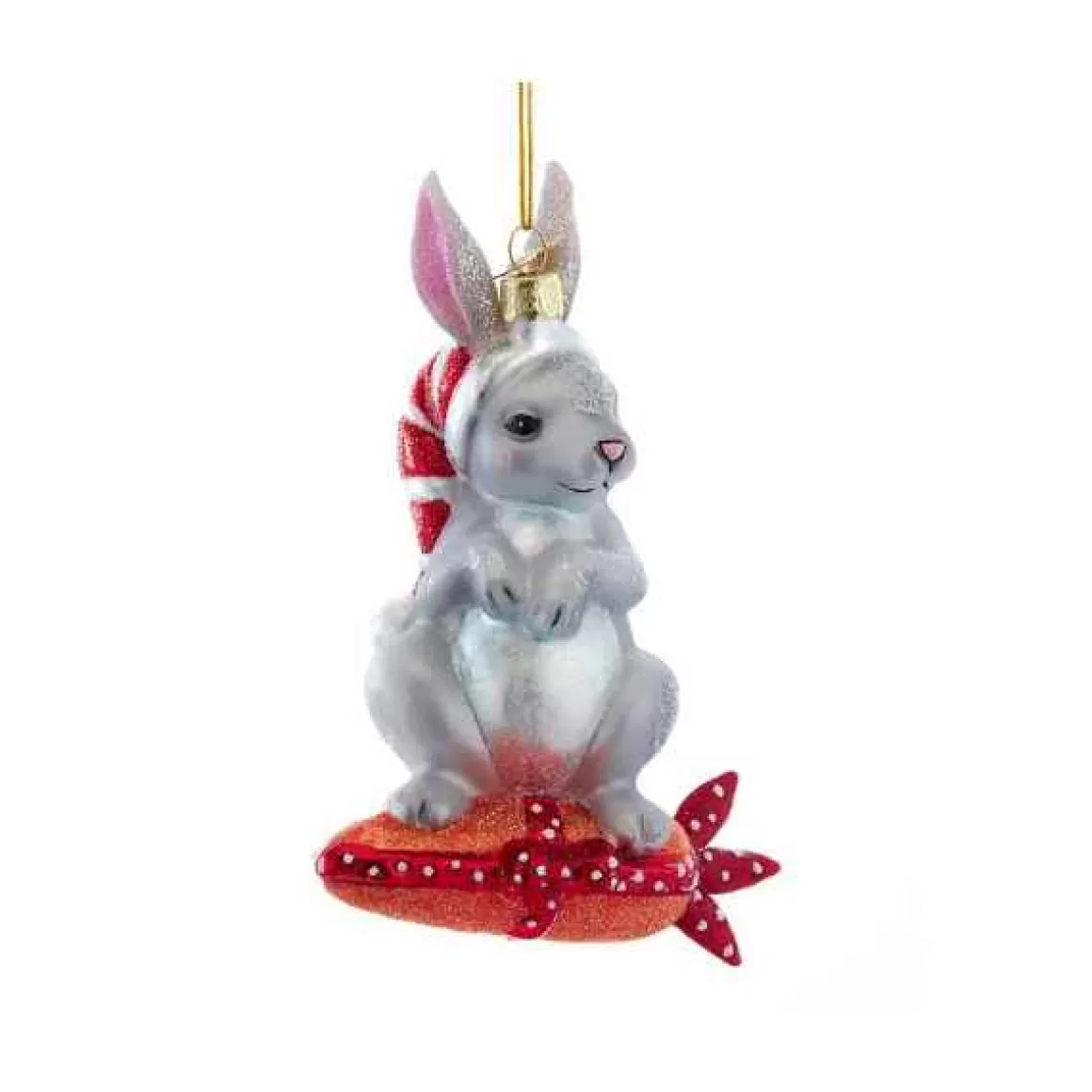 Christmas Place Noble Gems Bunny With Carrot Ornament Fashion