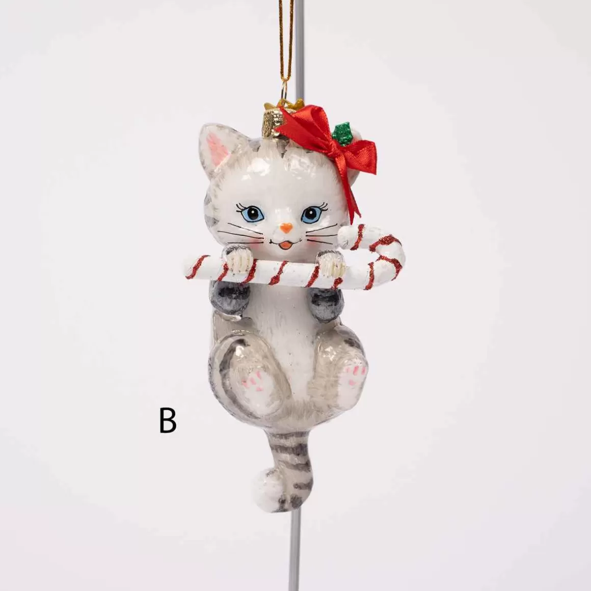 Christmas Place Noble Gems Cat With Candy Cane Ornament Online