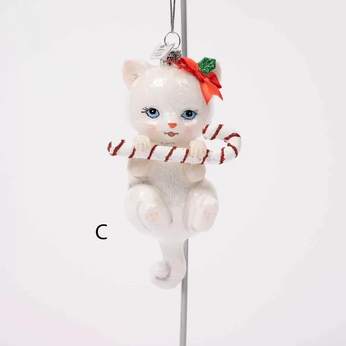 Christmas Place Noble Gems Cat With Candy Cane Ornament Online