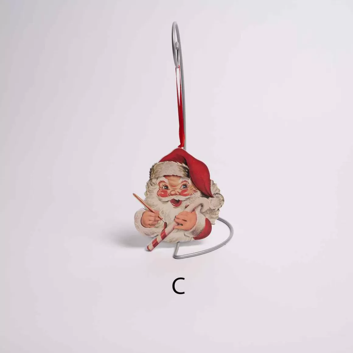 Christmas Place Nostalgic Santa With Candy Cane Ornament Best