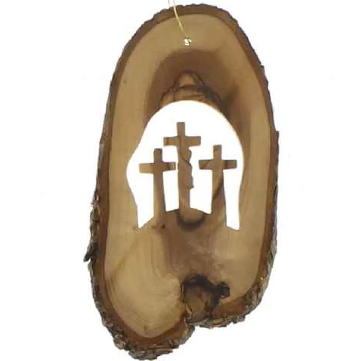 Christmas Place Olive Wood 3 Crosses Ornament Store