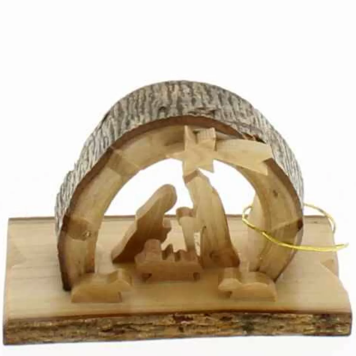 Christmas Place Olive Wood Arched Grotto Nativity Flash Sale