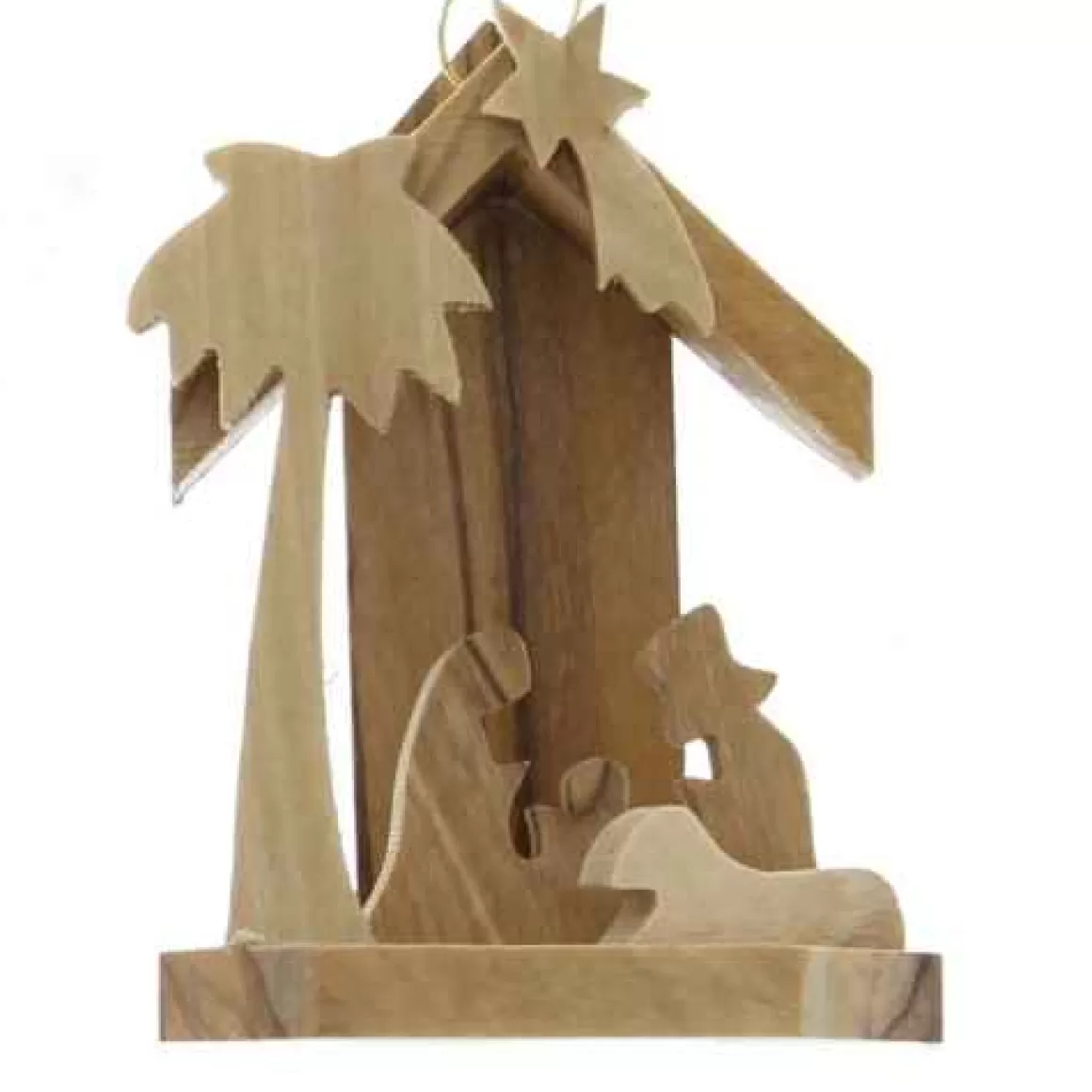 Christmas Place Olive Wood Mini Grotto Nativity Ornament Shop