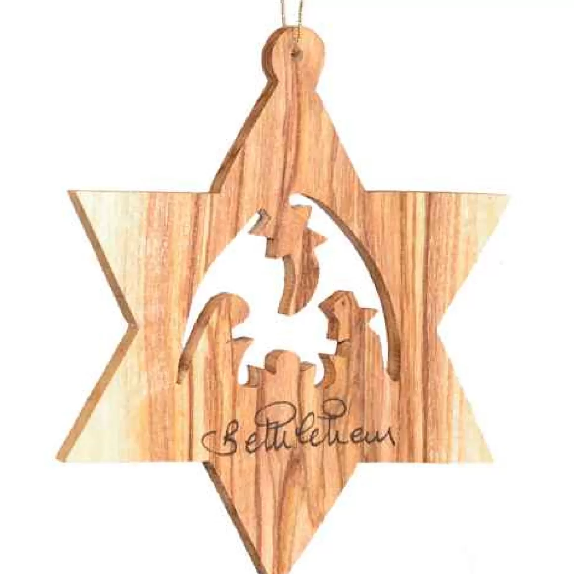 Christmas Place Olivewood Star Of David Ornament Clearance