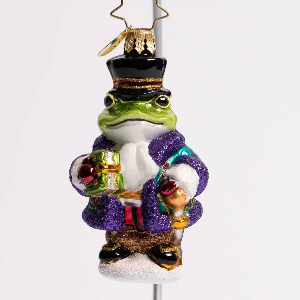 Christmas Place One Academic Amphibian Glass Gem Ornament Fashion