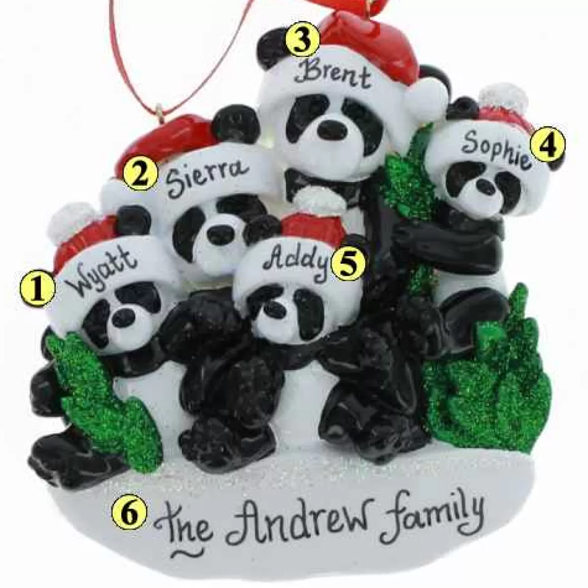 Christmas Place Panda Family Of 5 Discount