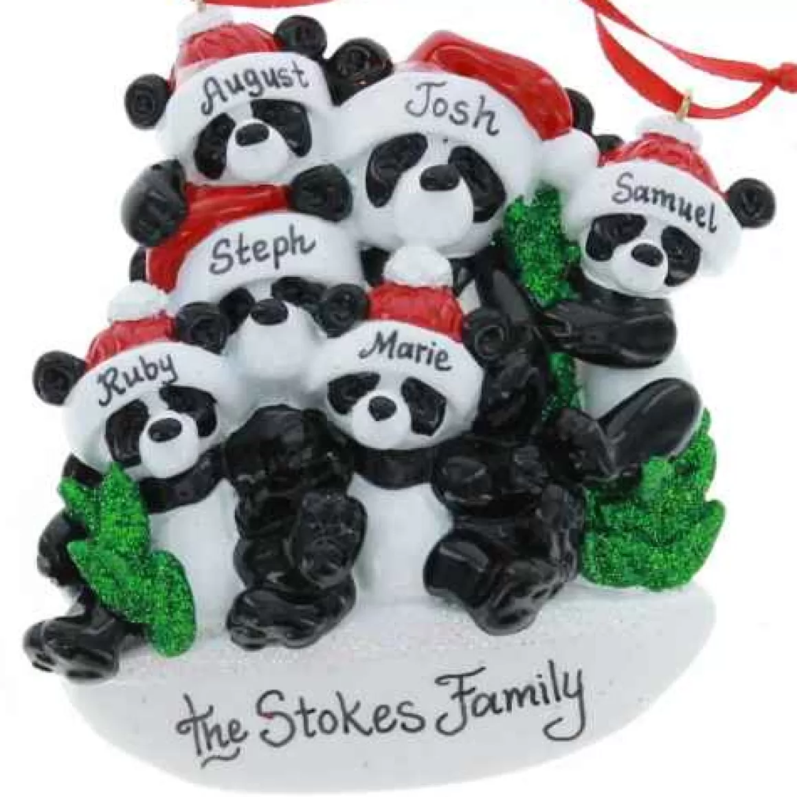 Christmas Place Panda Family Of 6 Clearance