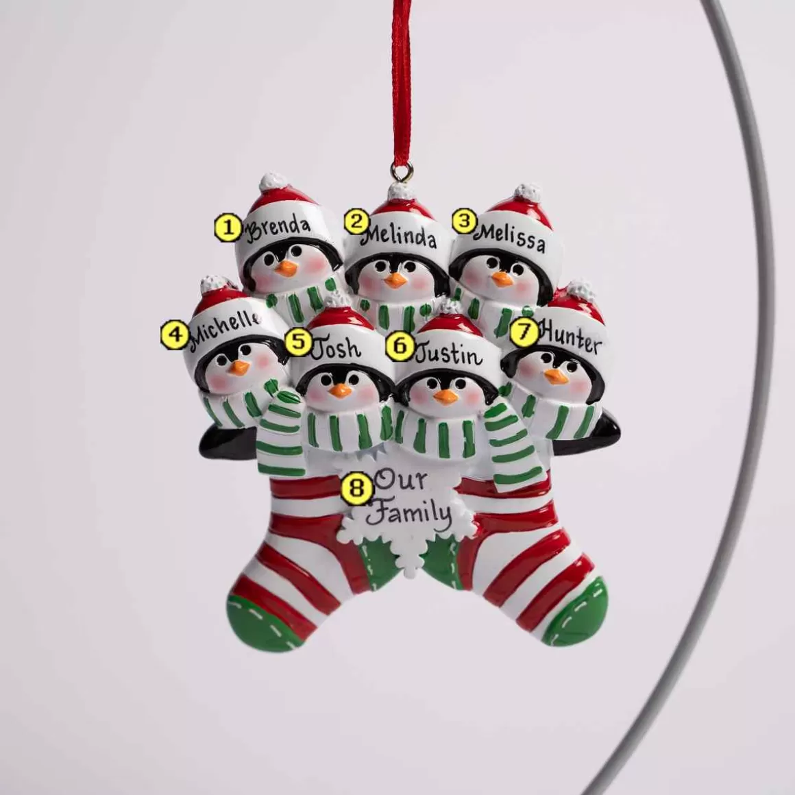 Christmas Place Penguin Stocking Family Of 7 Fashion