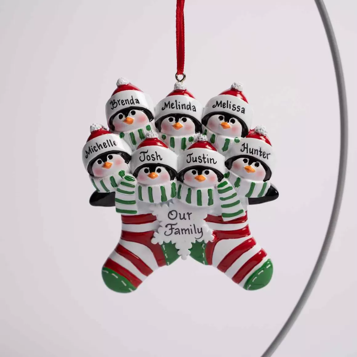 Christmas Place Penguin Stocking Family Of 7 Fashion