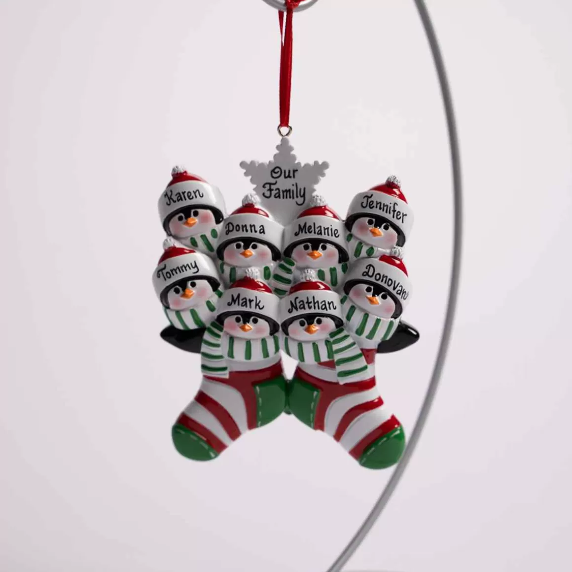 Christmas Place Penguin Stocking Family Of 8 Sale