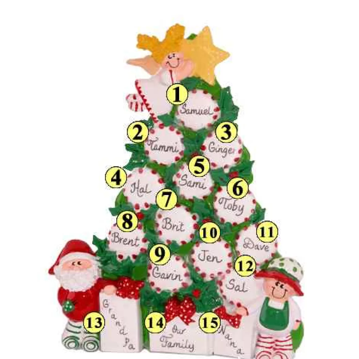 Christmas Place Peppermint Tree Family Of 14 Best