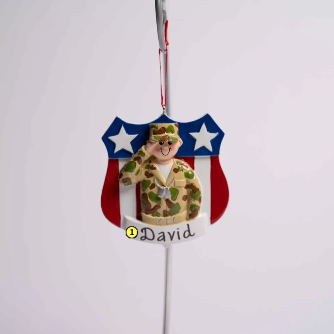 Christmas Place Personalized Army Ornament Outlet