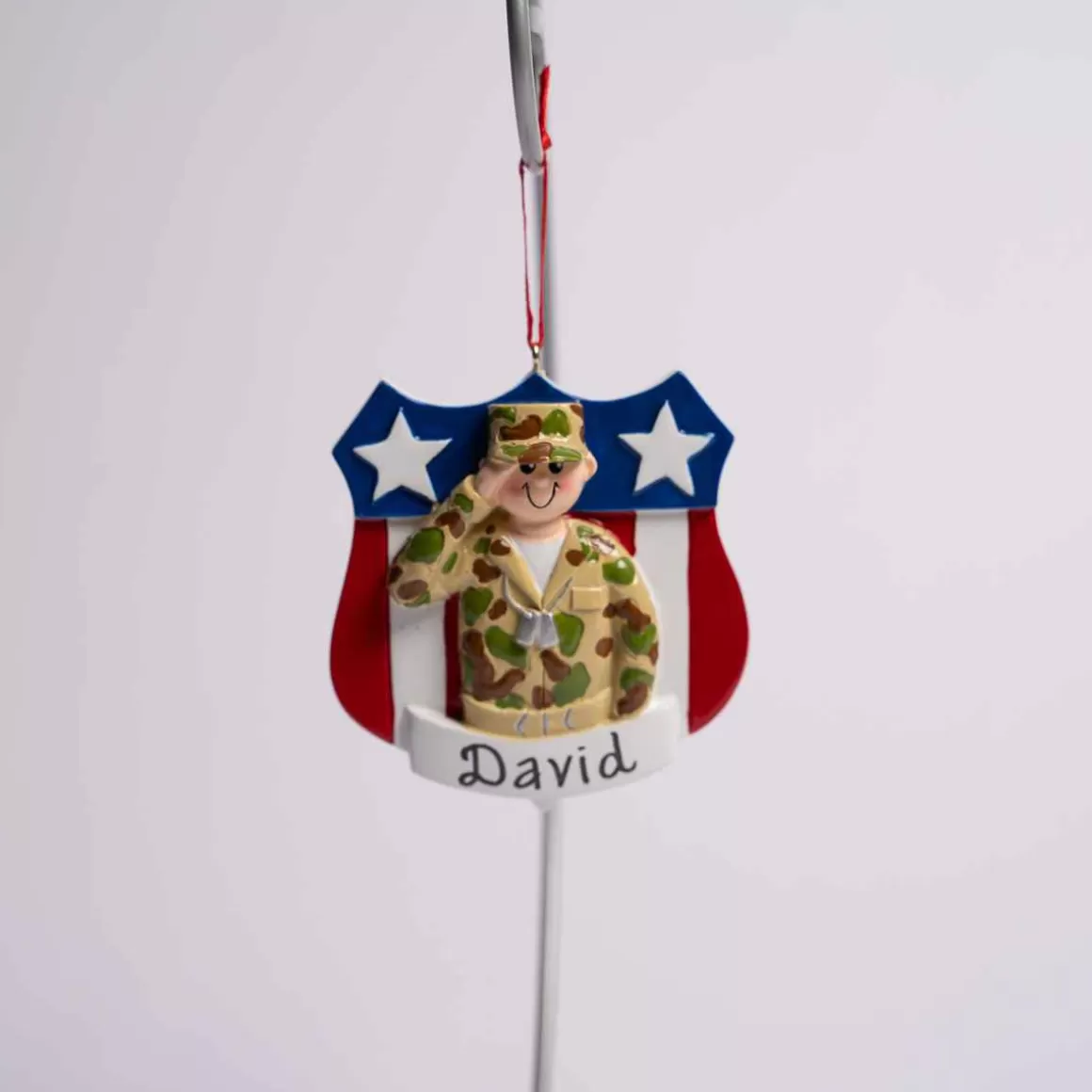 Christmas Place Personalized Army Ornament Outlet