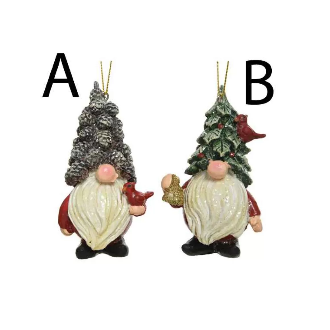 Christmas Place Pinecone/Holly Gnome Ornament Cheap