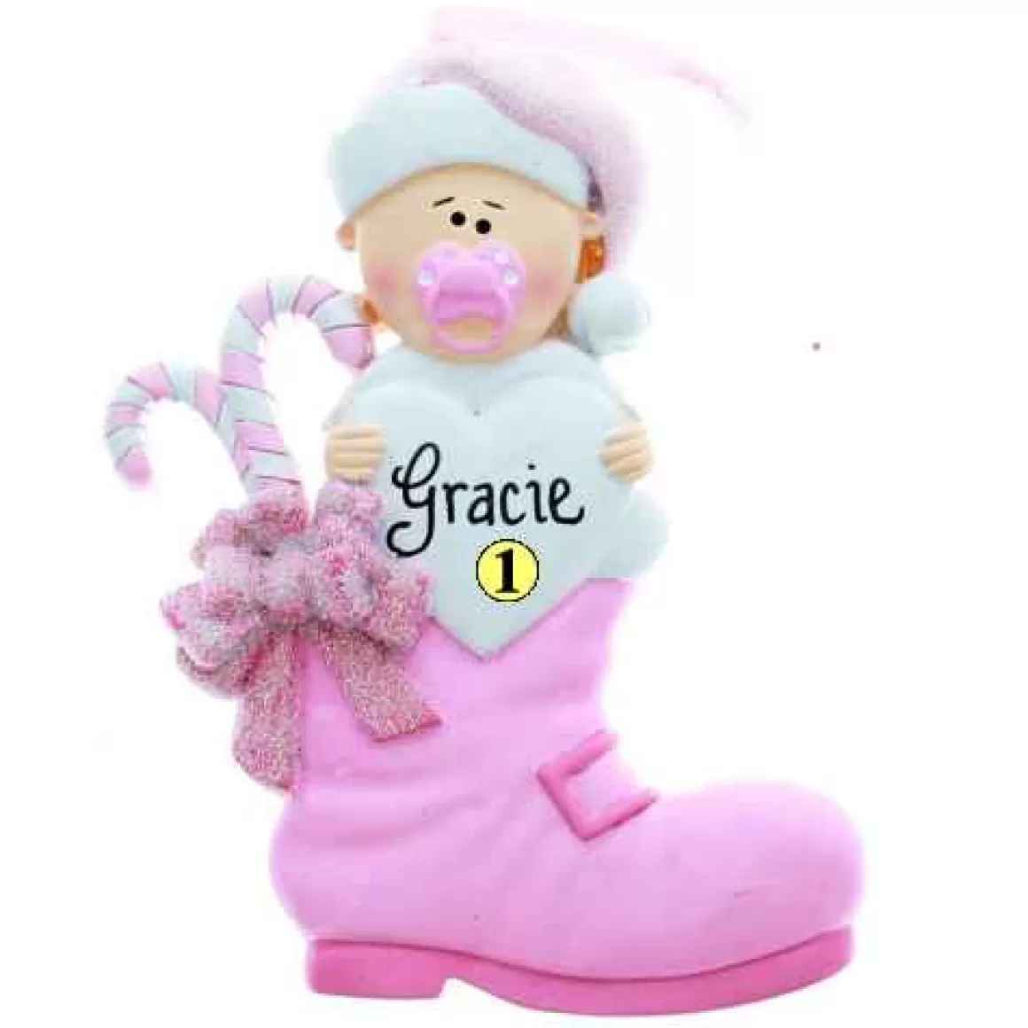 Christmas Place Pink Baby Boot New