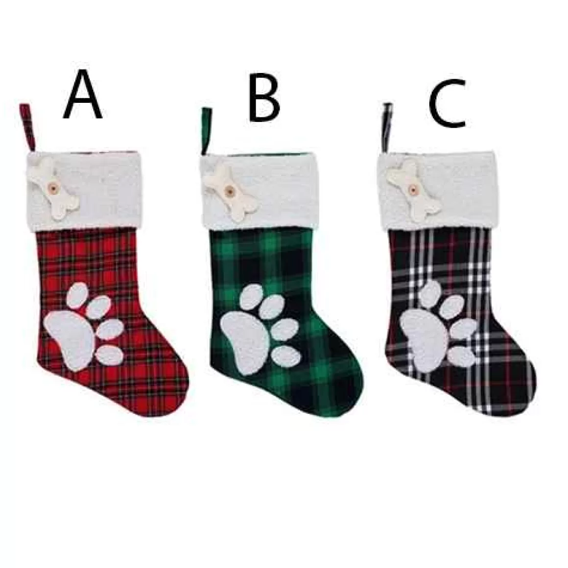 Christmas Place Plaid Pet Stocking Shop