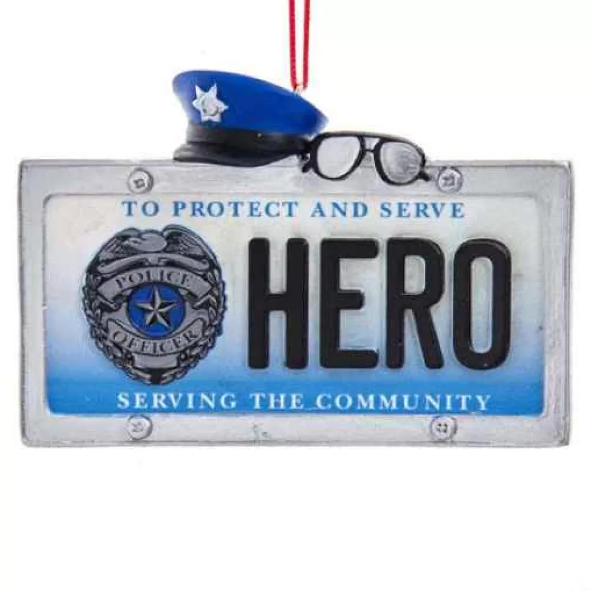 Christmas Place Police Hero Ornament New