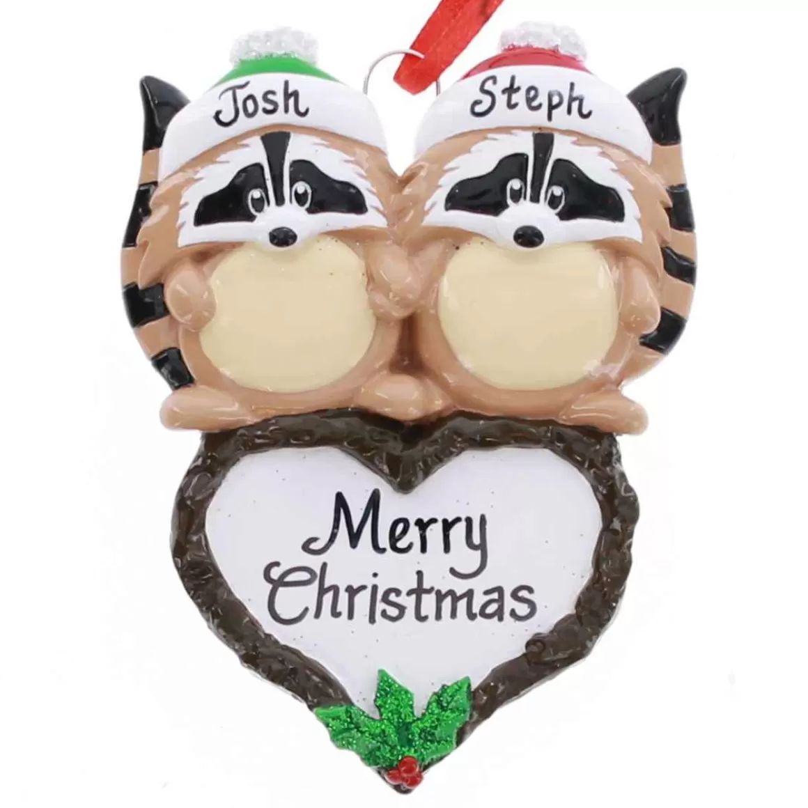 Christmas Place Racoon Couple Ornament Flash Sale