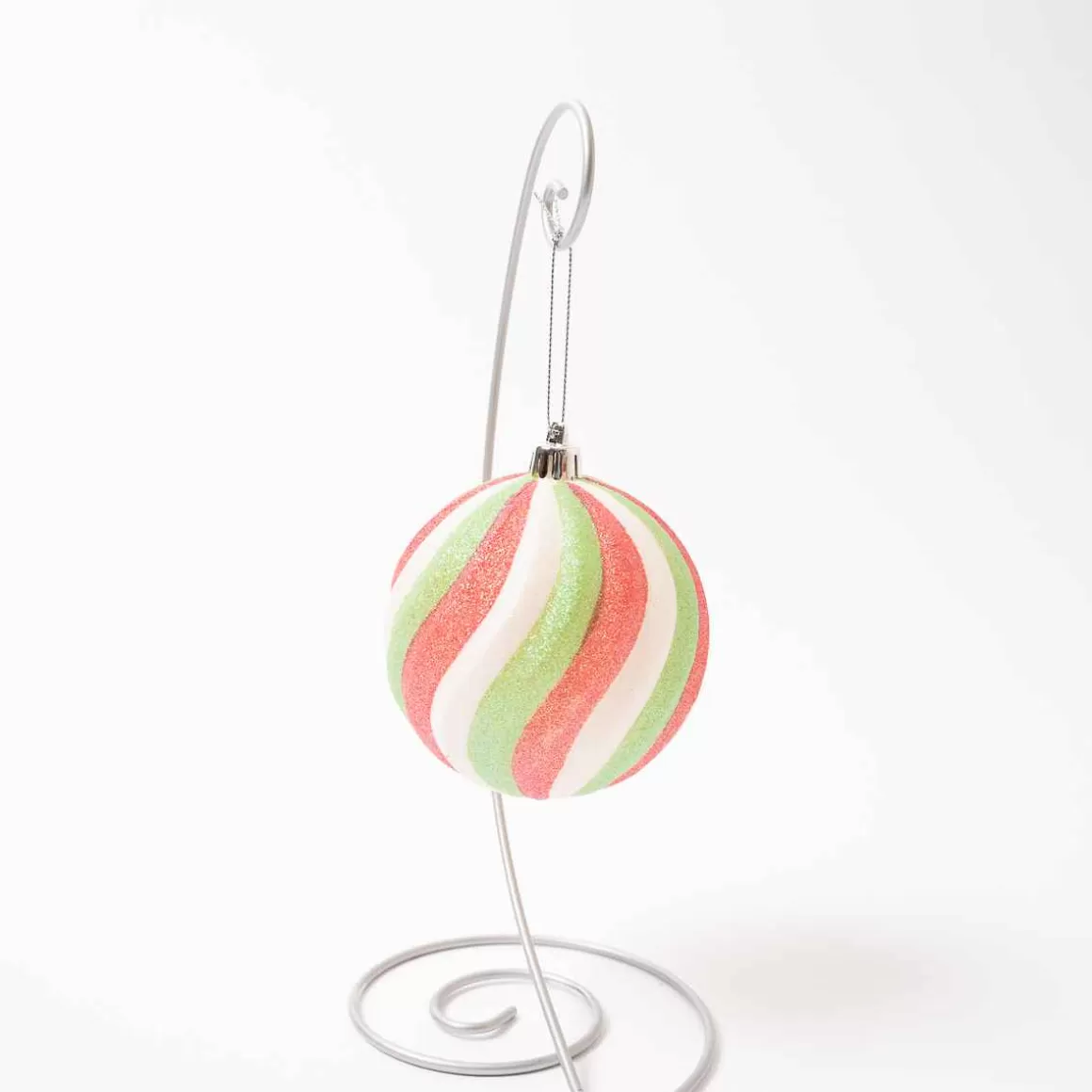 Christmas Place Red And Green Sugar Swirl Balls Flash Sale