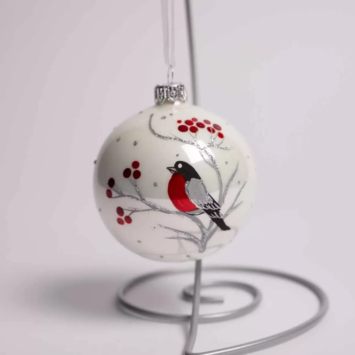 Christmas Place Red Berry With Bird Ball Ornament Cheap