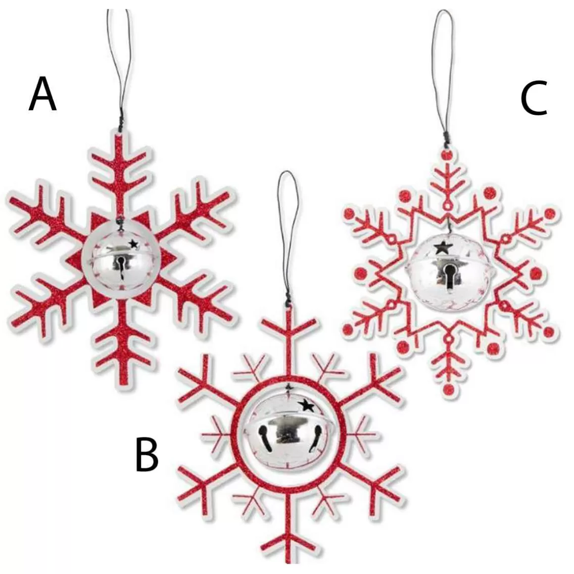 Christmas Place Red Glitter Snowflake Online