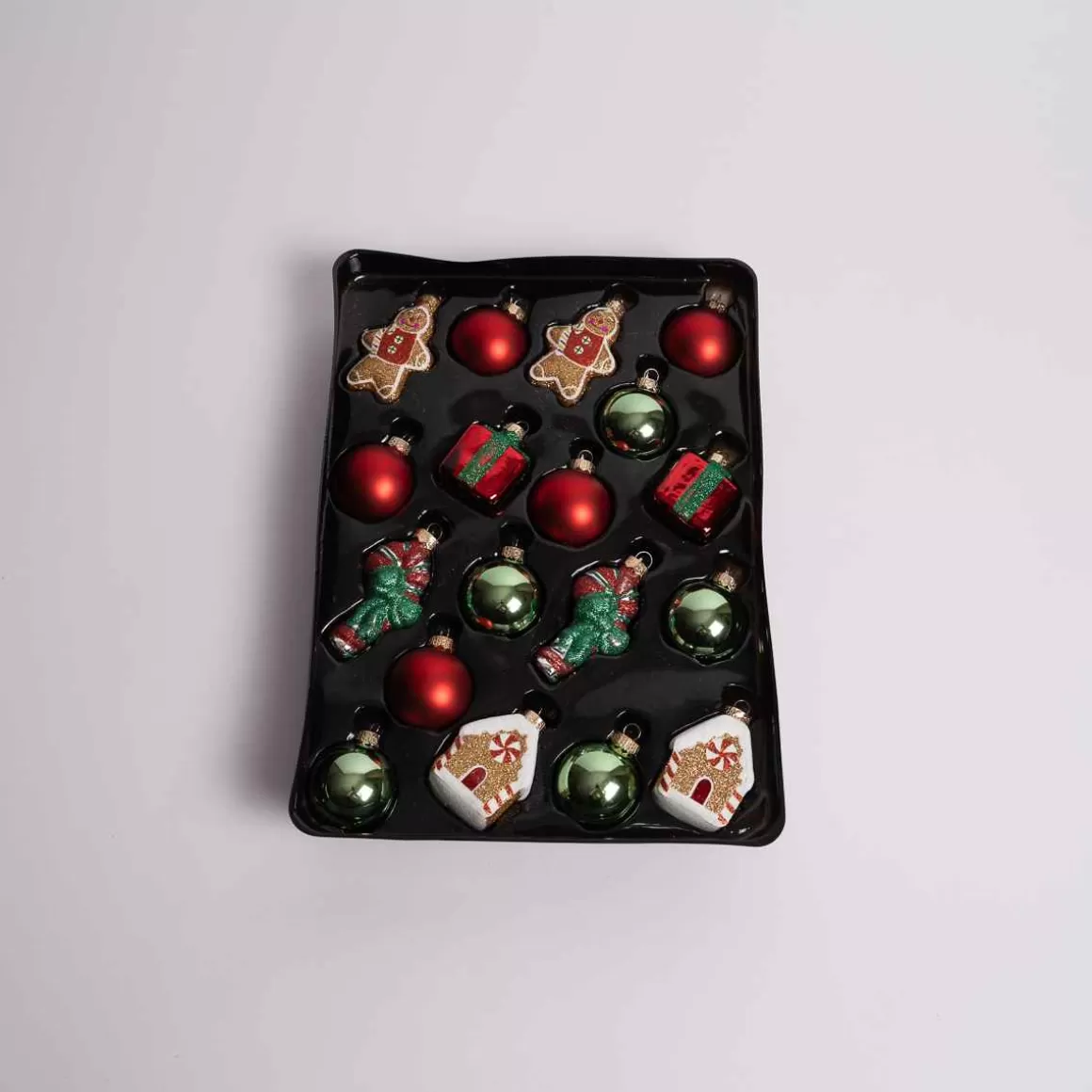 Christmas Place Red Green Miniature Ornament Set Of 18 Best Sale