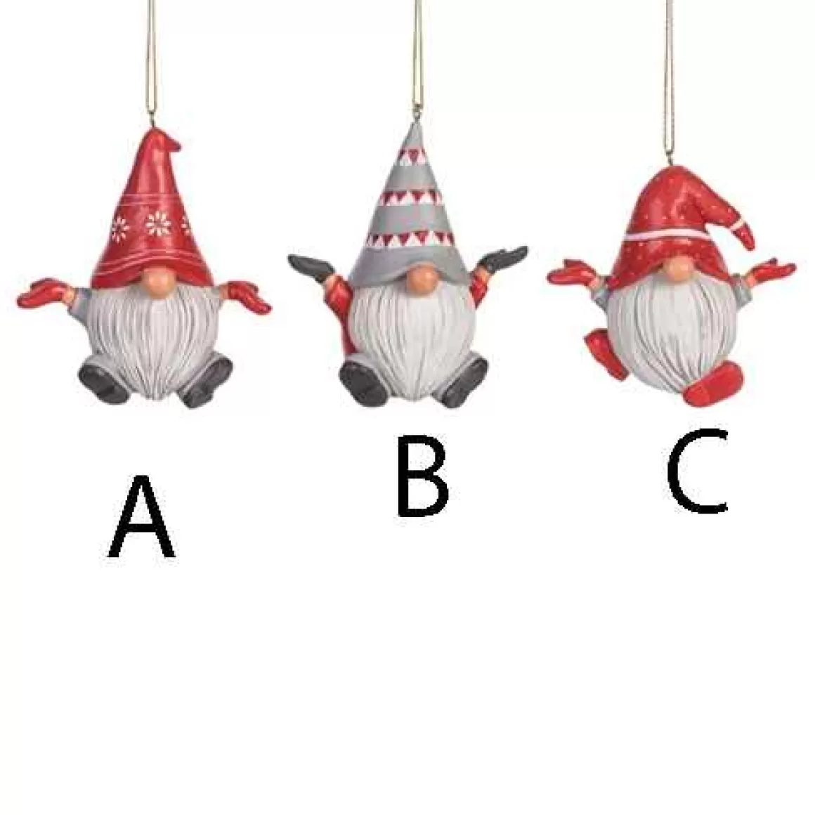 Christmas Place Red Grey Gnome Ornament Sale