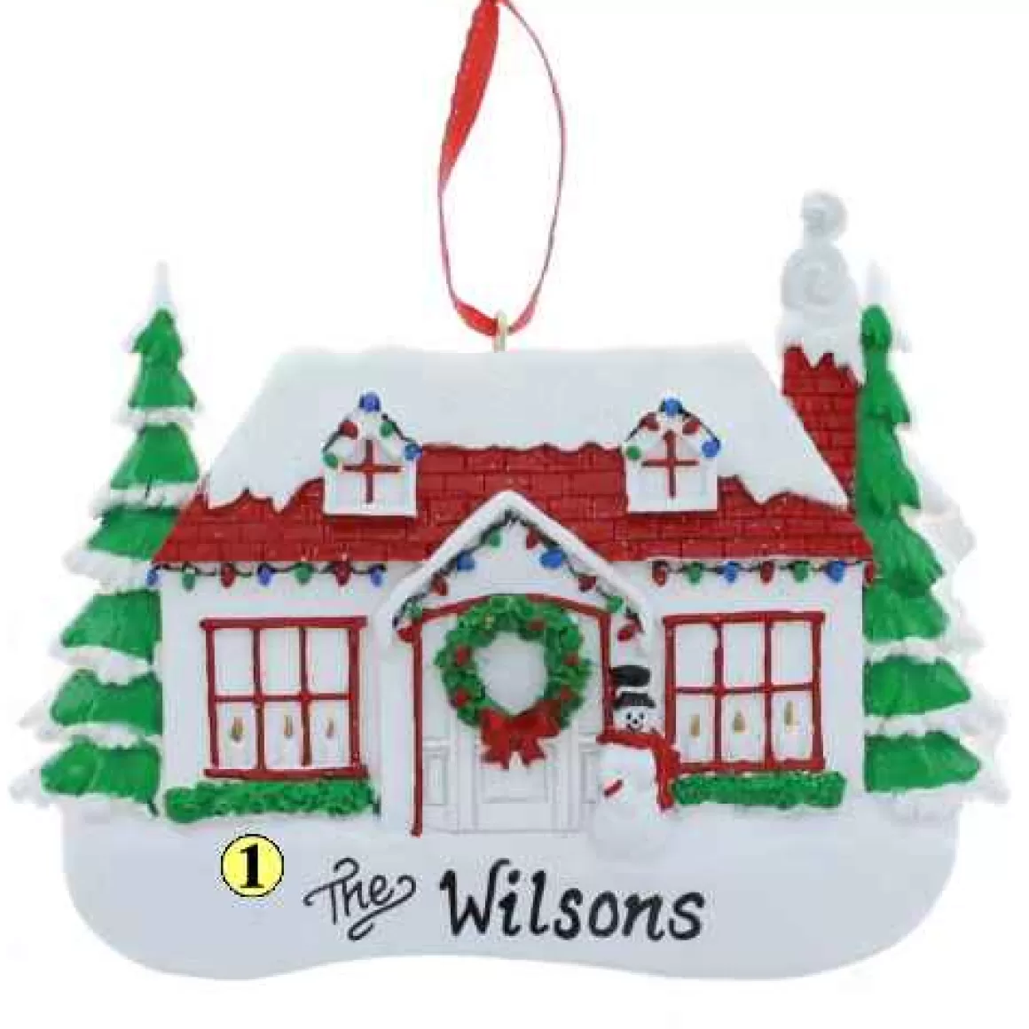 Christmas Place Red Roof House Ornament Best Sale