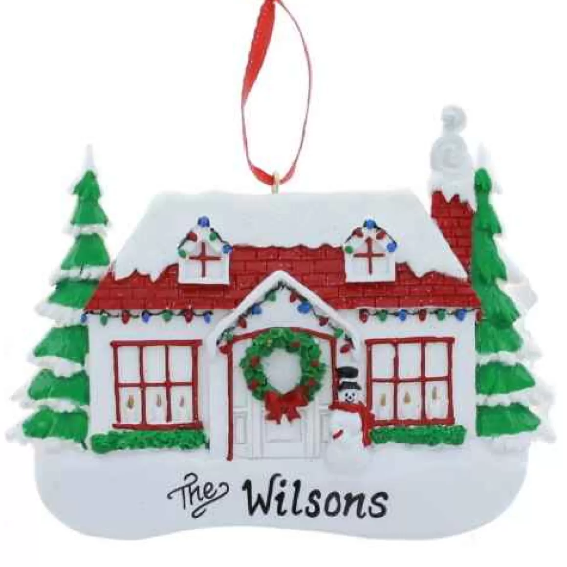 Christmas Place Red Roof House Ornament Best Sale