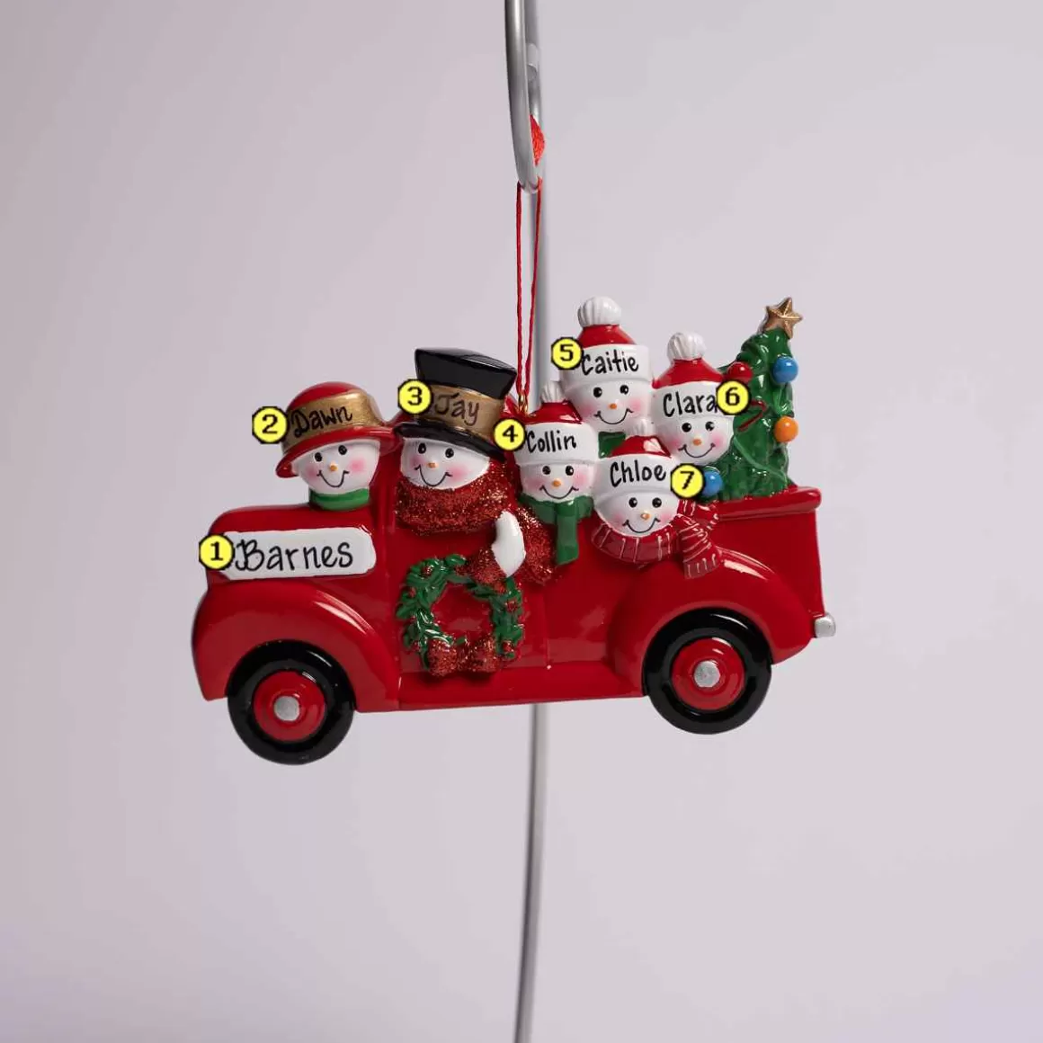 Christmas Place Red Truck Family Of 6 Cheap