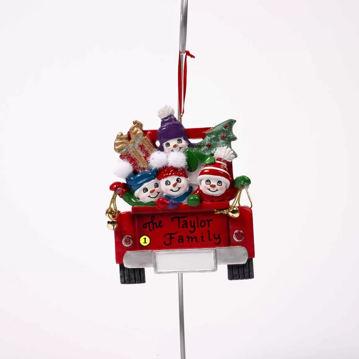 Christmas Place Red Truck Family Of Four Ornament Outlet