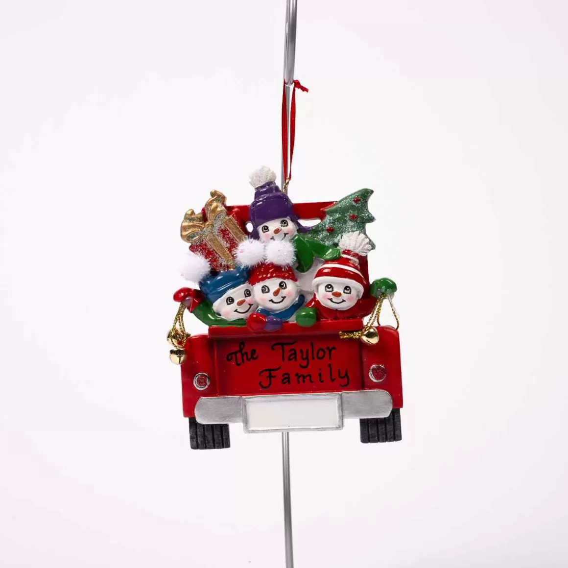 Christmas Place Red Truck Family Of Four Ornament Outlet