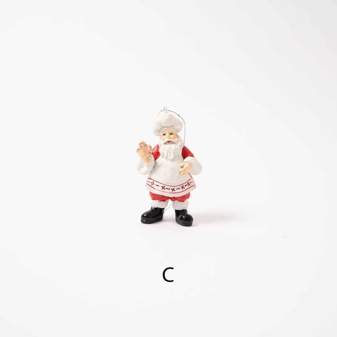 Christmas Place Red White Sweets Santa Ornament Clearance