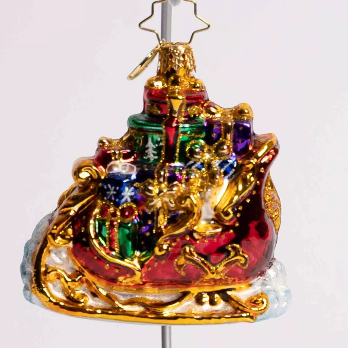 Christmas Place Regally Radiant Sleigh Glass Gem Ornament Best Sale