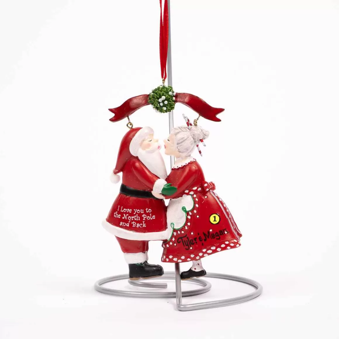 Christmas Place Santa And Mrs. Claus Under Mistletoe Best Sale