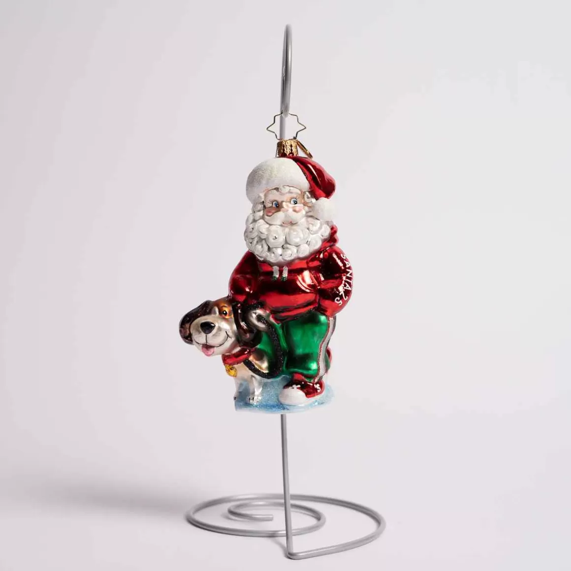 Christmas Place Santa Best Friend Glass Ornament Flash Sale