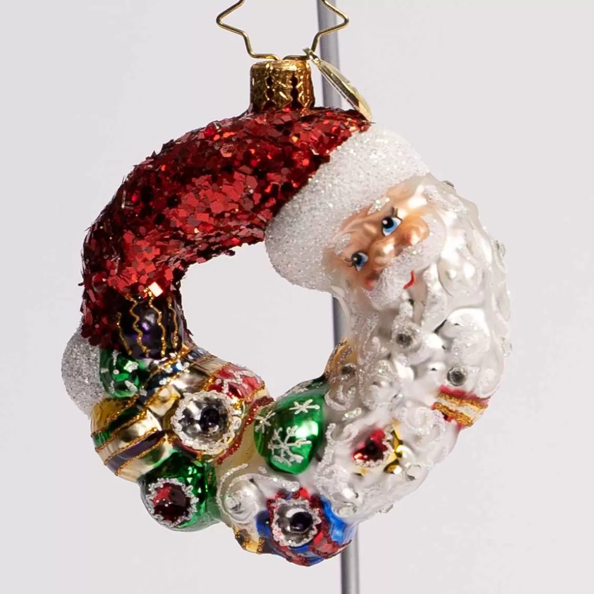 Christmas Place Santa Comes Full Circle Wreath Gem Online