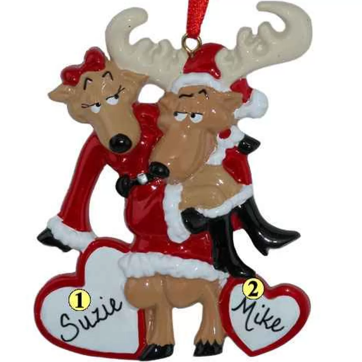 Christmas Place Santa Deer Couple Cheap