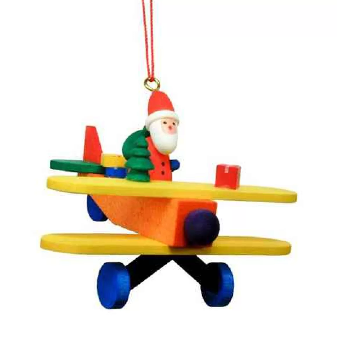 Christmas Place Santa In Plane Ornament Discount