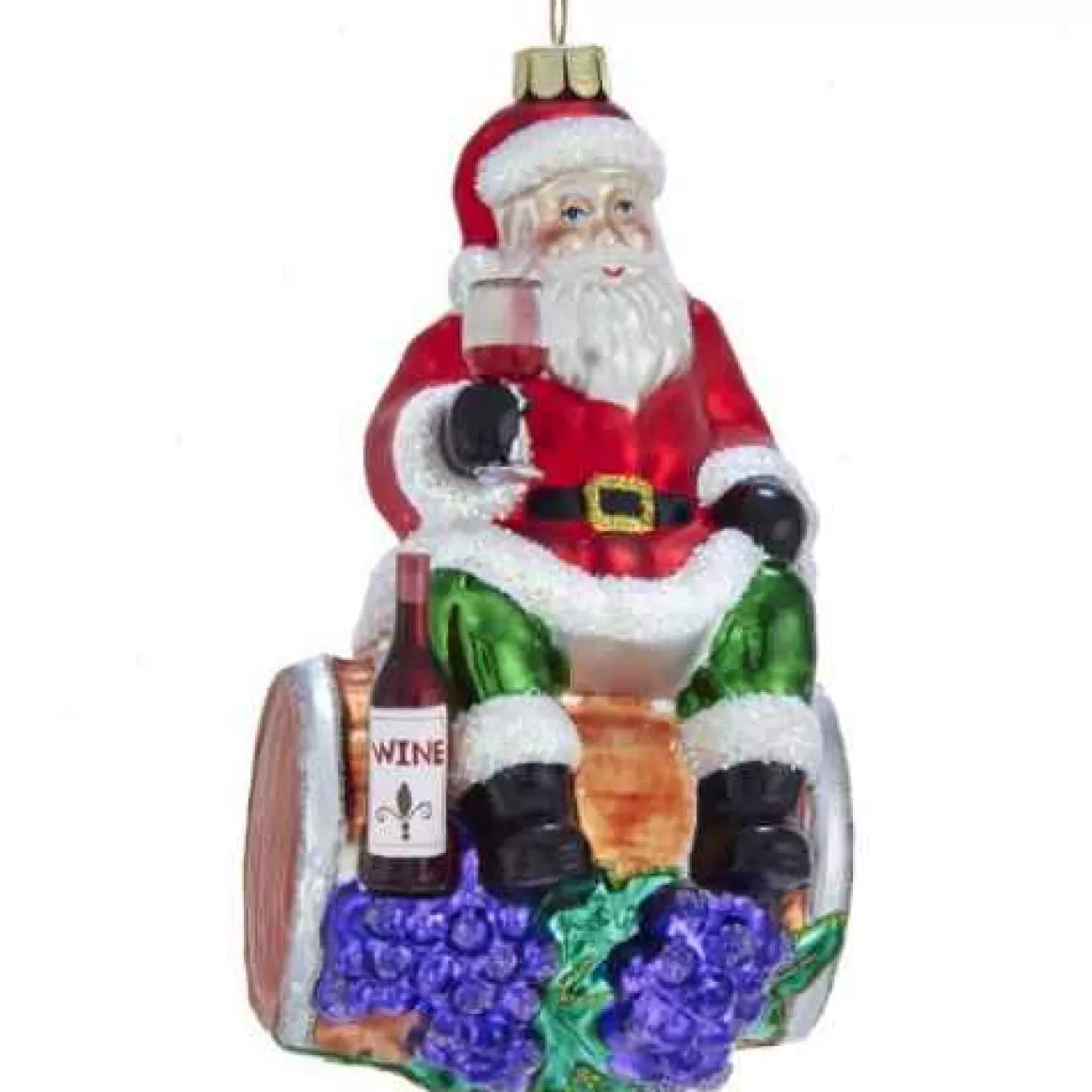 Christmas Place Santa On Wine Barrel Shop