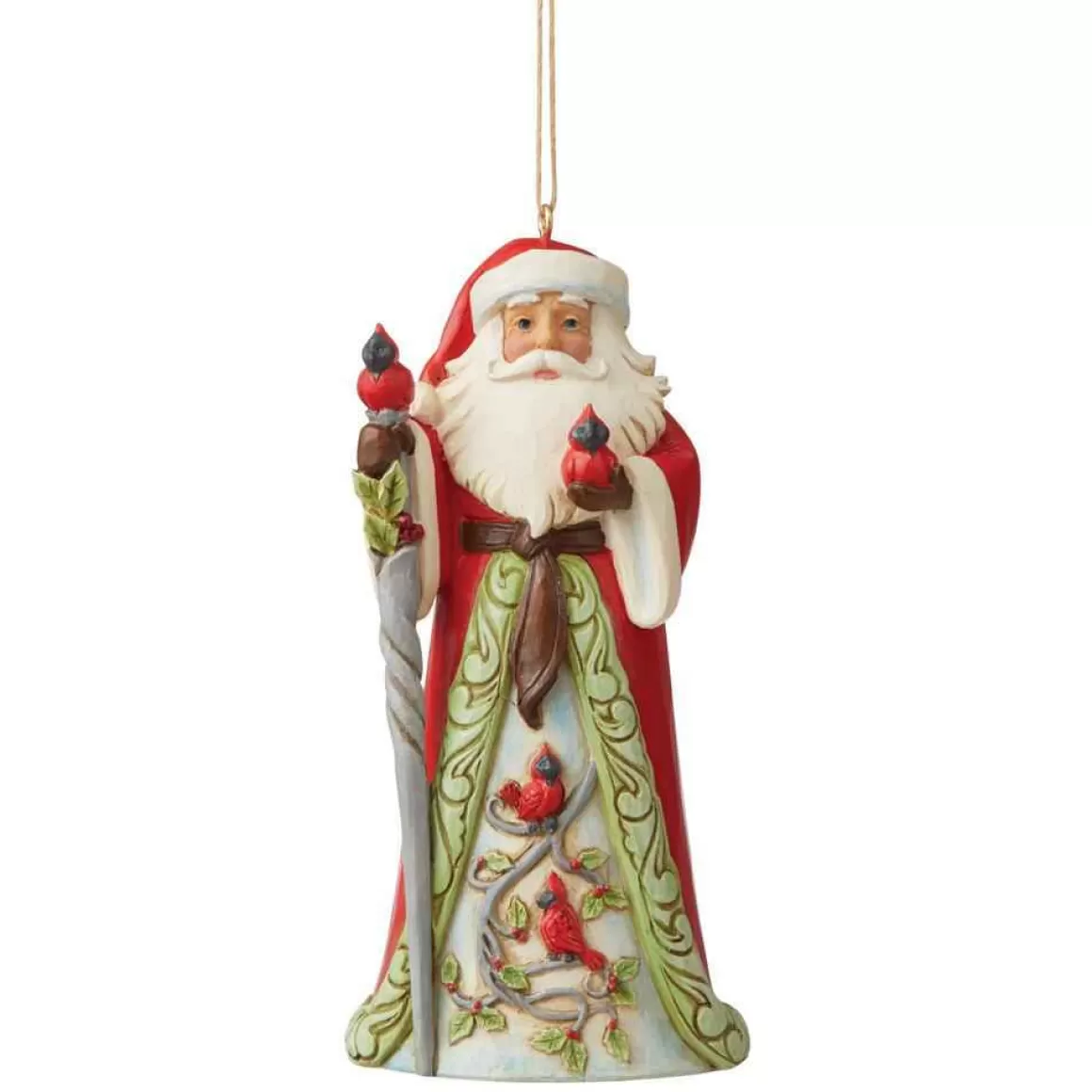 Christmas Place Santa With Cardinals Ornament Cheap