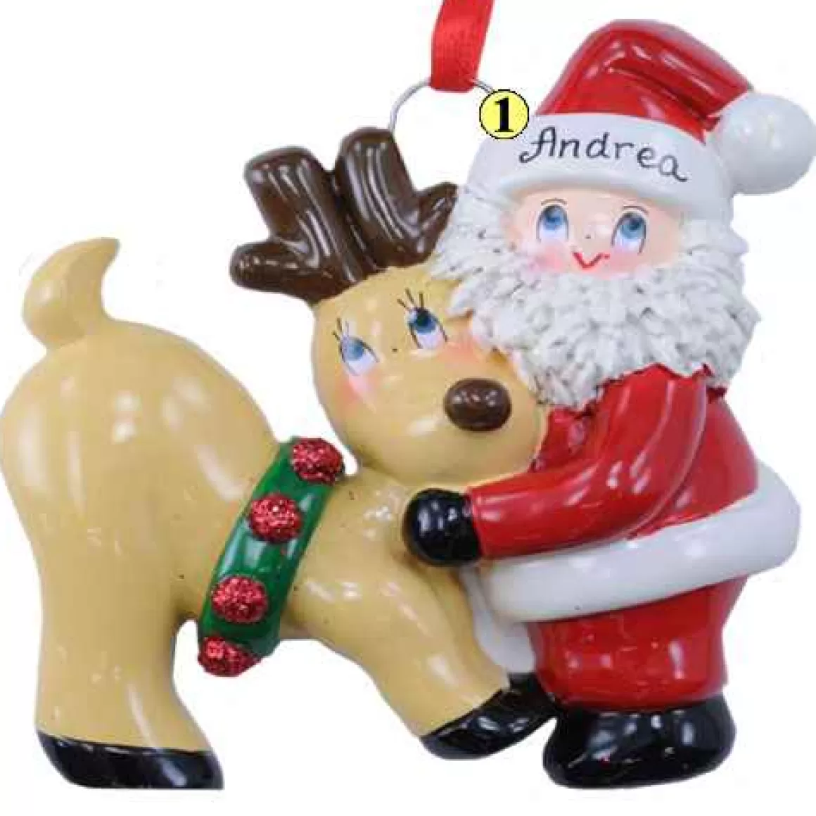 Christmas Place Santa With Reindeer Clearance