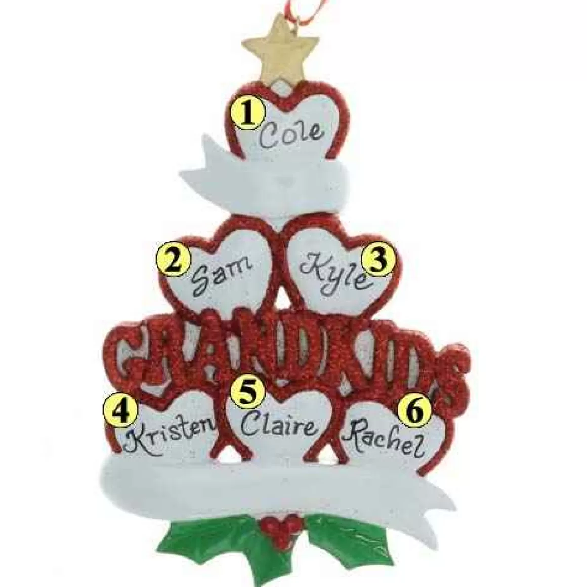 Christmas Place Six Grandkids Ornament Cheap