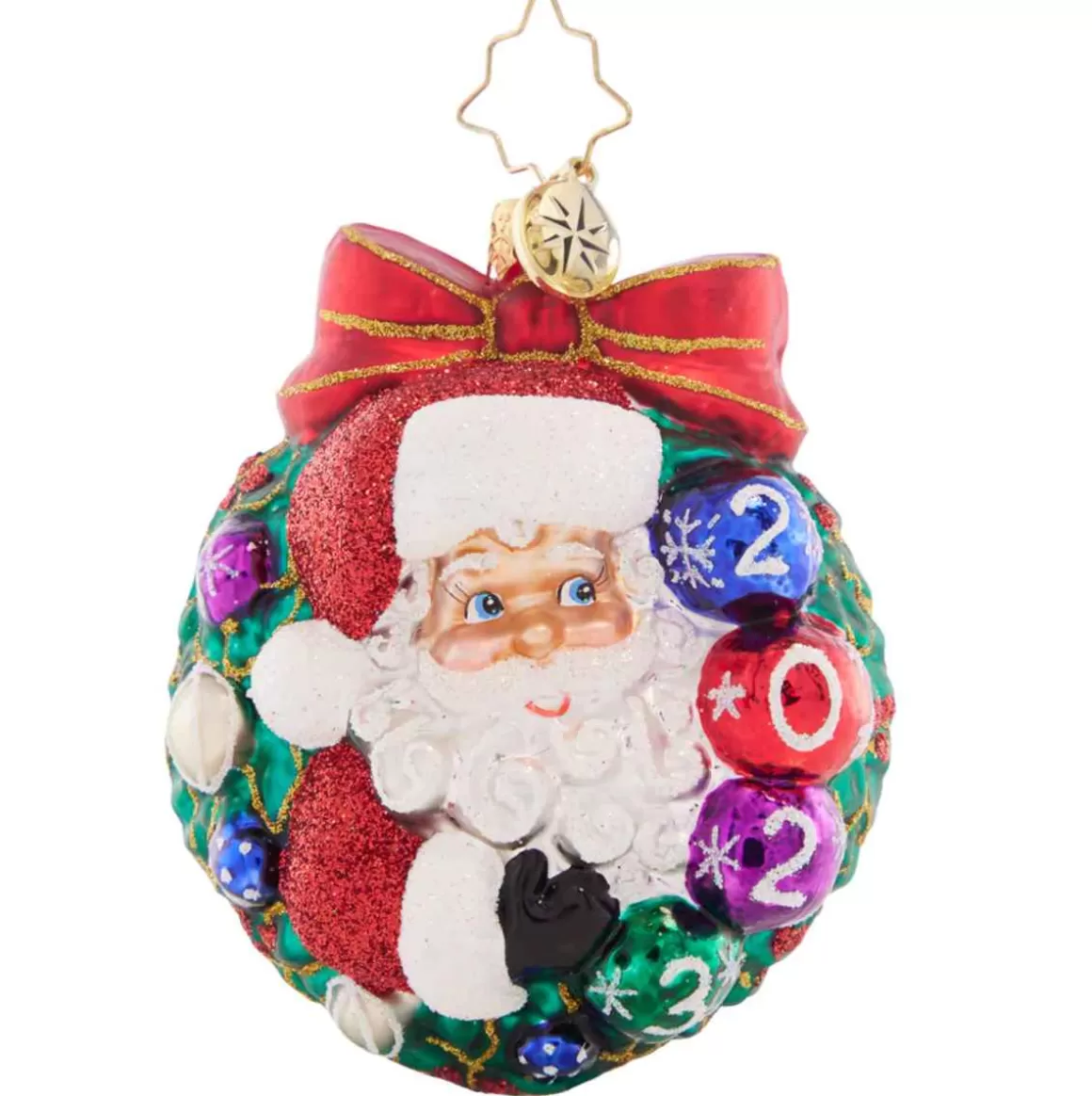 Christmas Place Smiling Through 2023 Glass Gem Ornament New